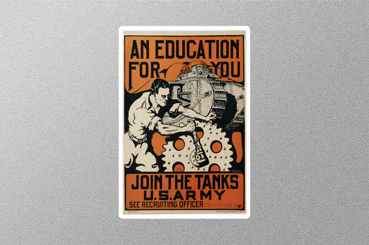 WW2 Join The Tanks U.S Army Sticker