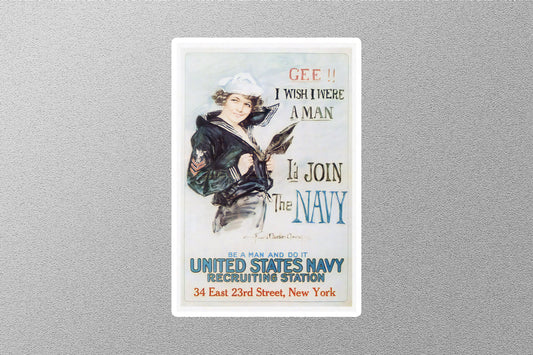 WW2 Join The Navy Sticker