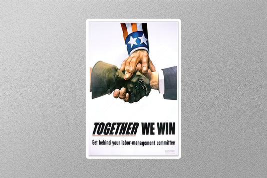 WW2 Together We Win Sticker