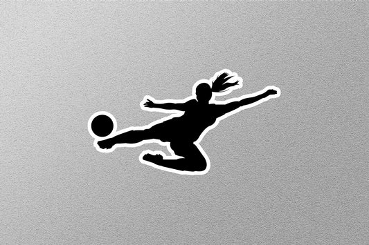 Female Football Player Sticker