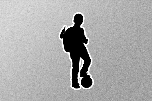 Boy Playing Football  Sticker