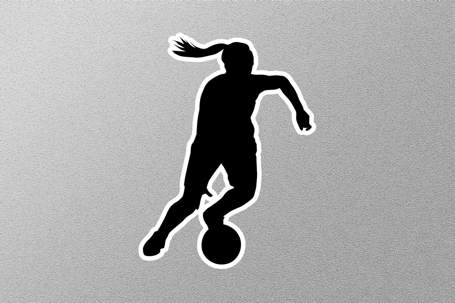 Soccer Girl Silhouette Sticker
