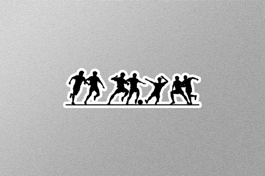 Group of Boys Playing Football Sticker