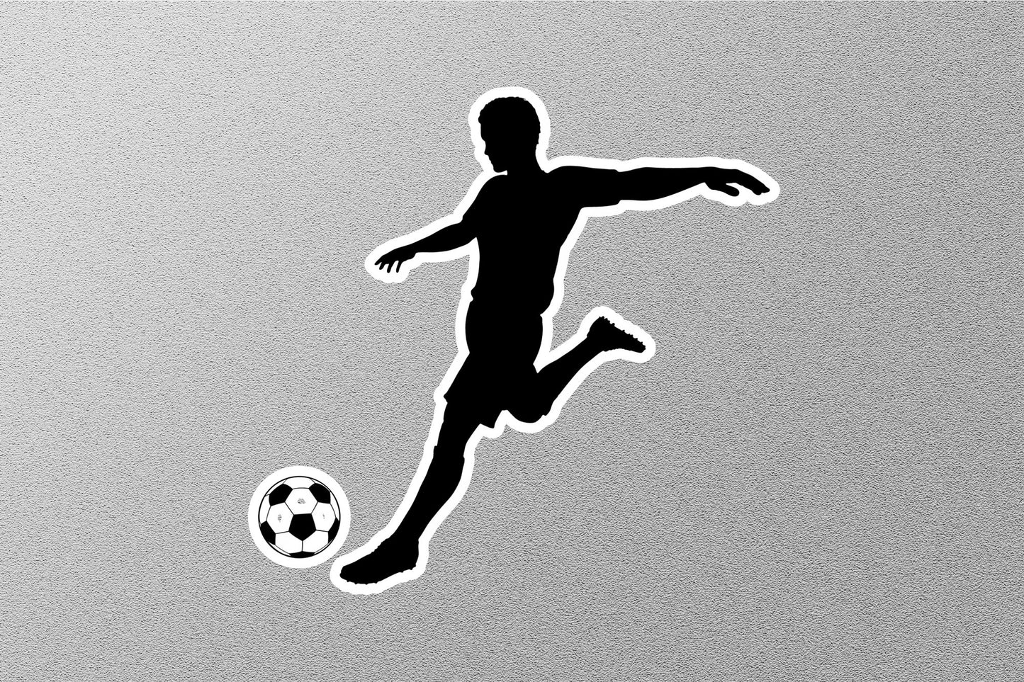 Soccer Player Kicking Ball Sticker