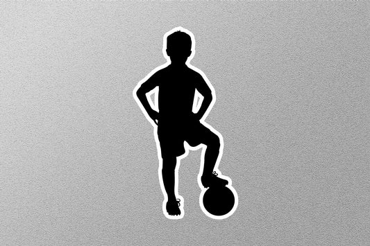 Boy With Football Sticker