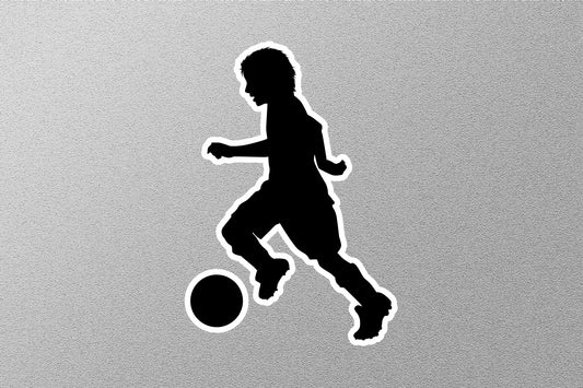 Boy With Football Sticker