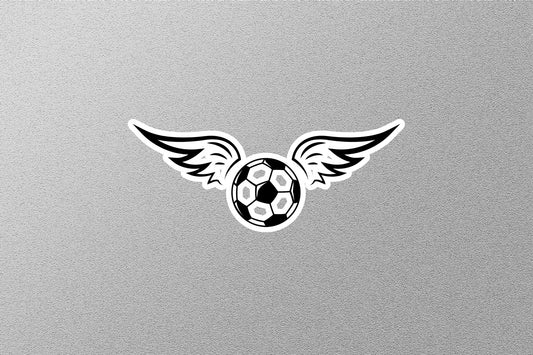 Winged Football Sticker