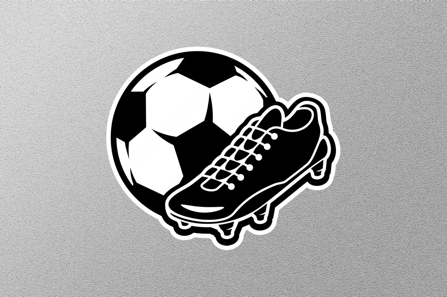 Shoes Illustration Football Soccer and Ball Sticker