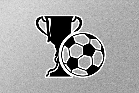 Trophy With Football Sticker