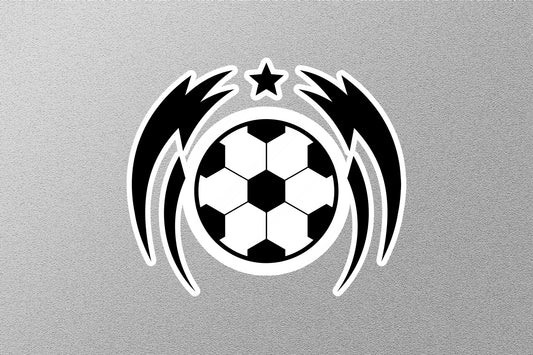 Winged Football Sticker
