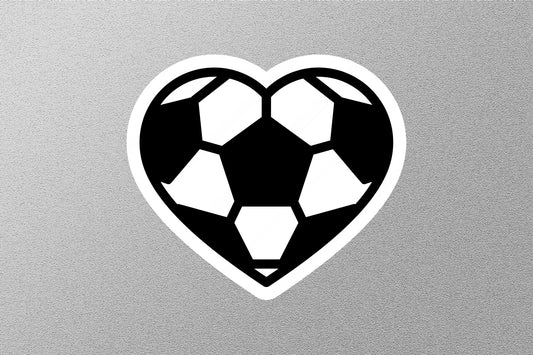 Football Love And Heart Sticker
