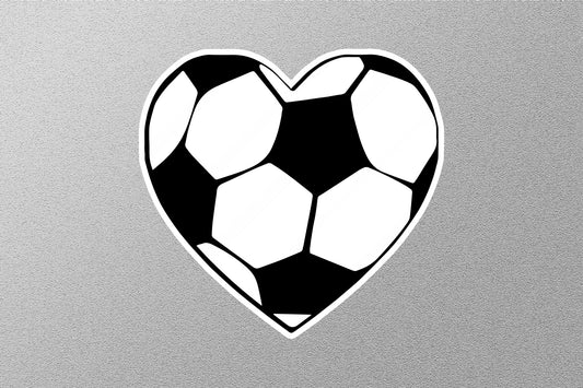 Heart Shaped Football Sticker