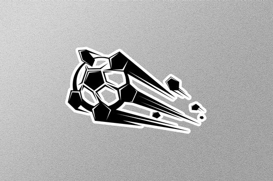 Speeding Soccer Ball Sticker