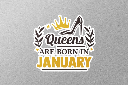 Queens Born In January Sticker