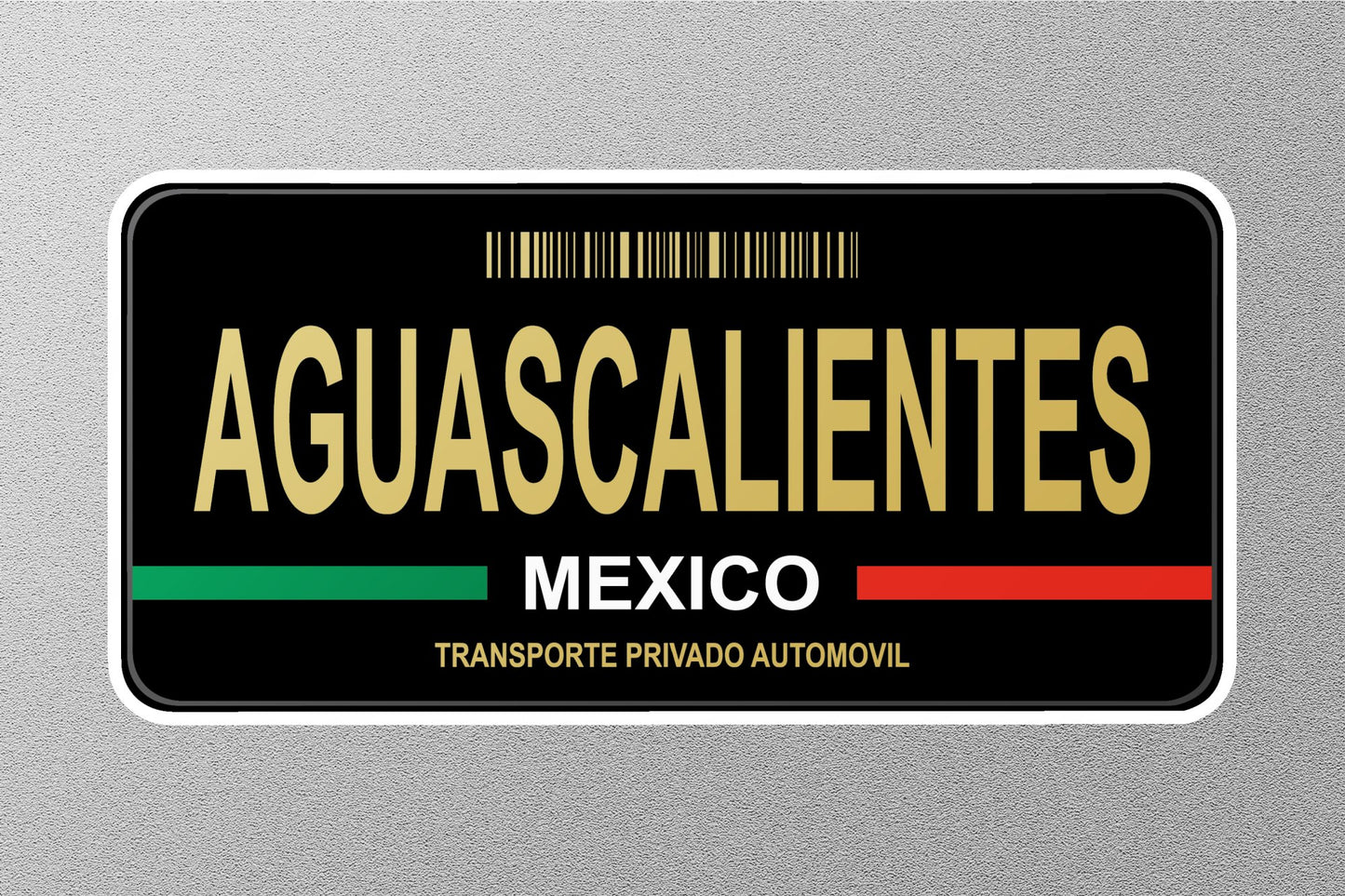 Aguascalientes Mexico License Plat Sticker