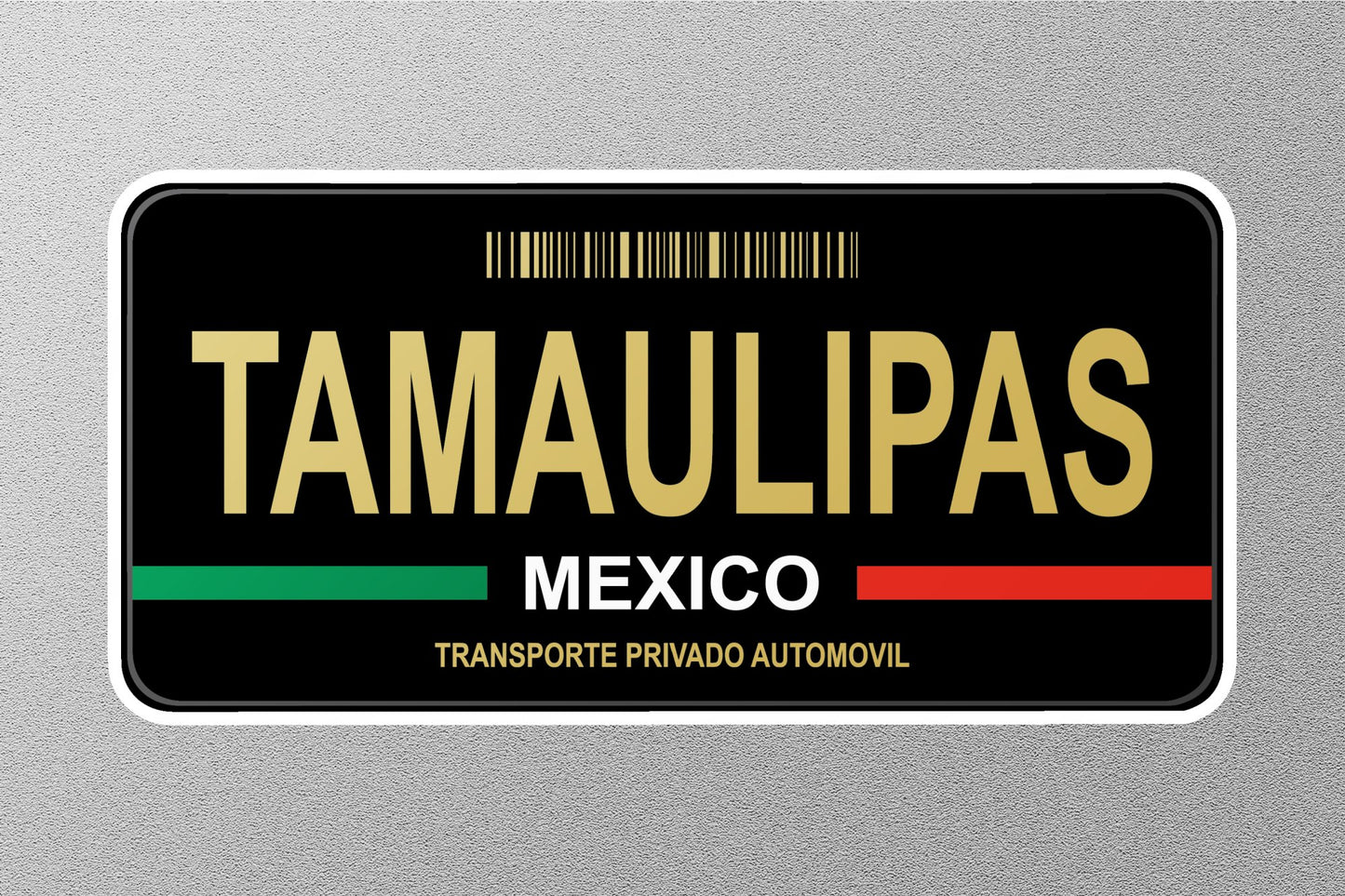 Tamaulipas Mexico License Plat Sticker