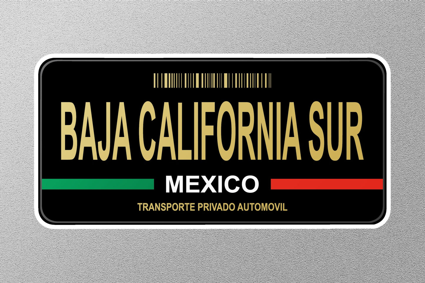 Baja California Sur Mexico License Plat Sticker