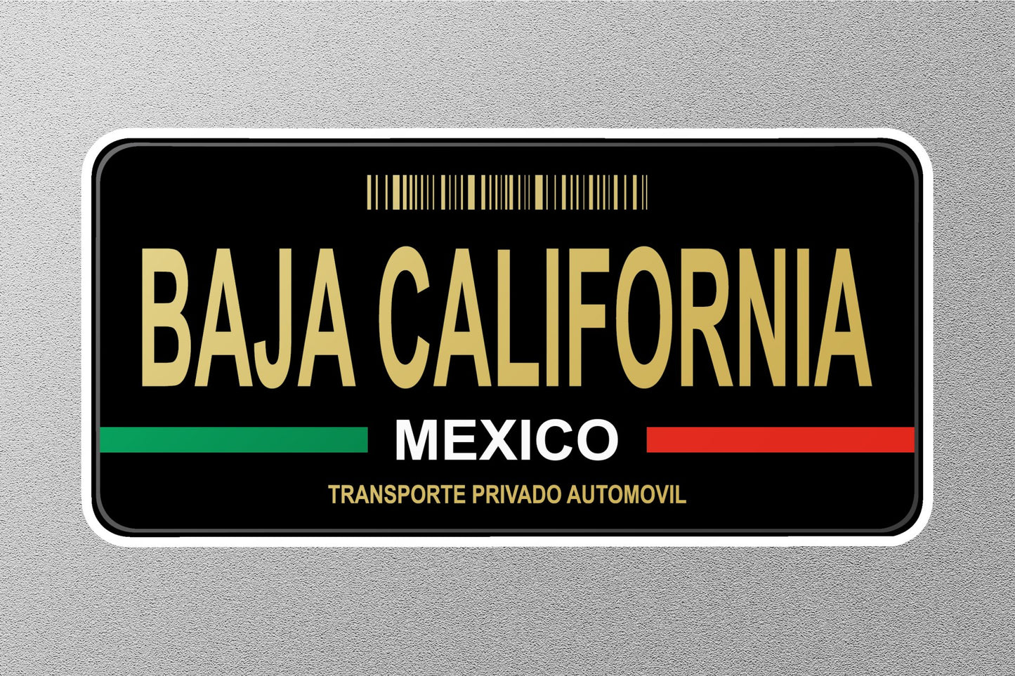 Baja California Mexico License Plat Sticker