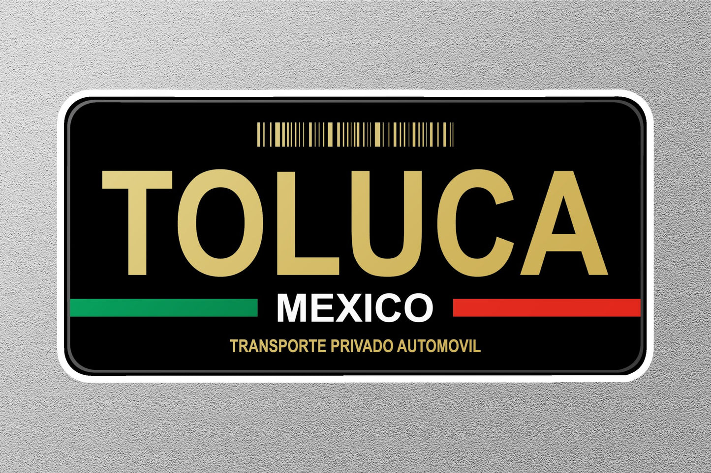 Toluca Mexico License Plat Sticker