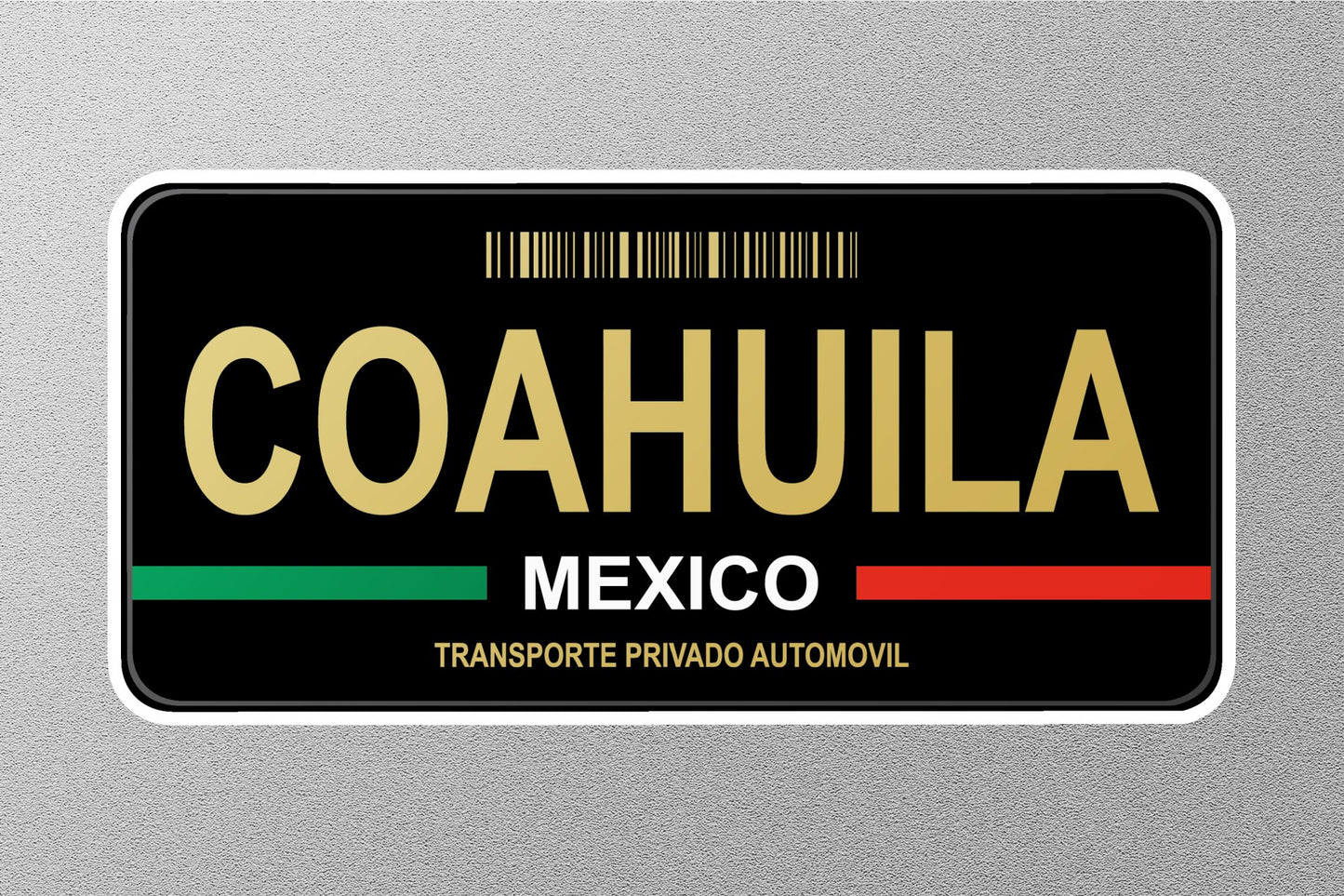 Coahuila Mexico License Plat Sticker