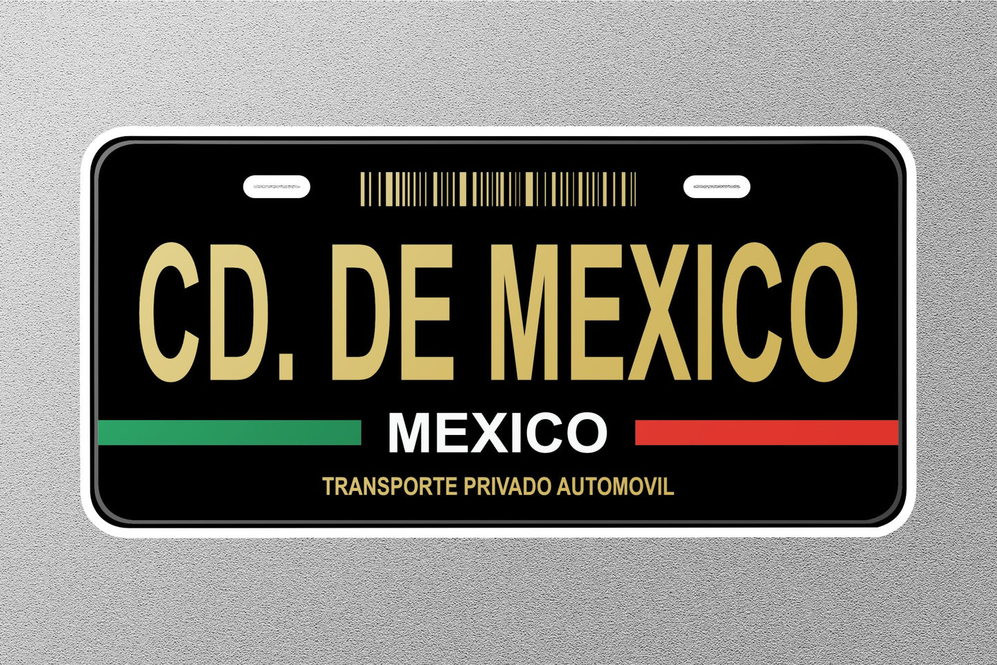 CD.DE Mexico License Plat Sticker