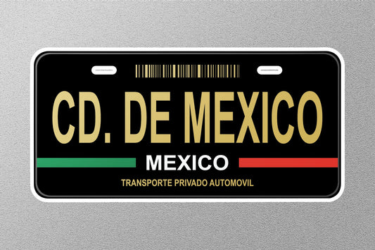 CD.DE Mexico License Plat Sticker