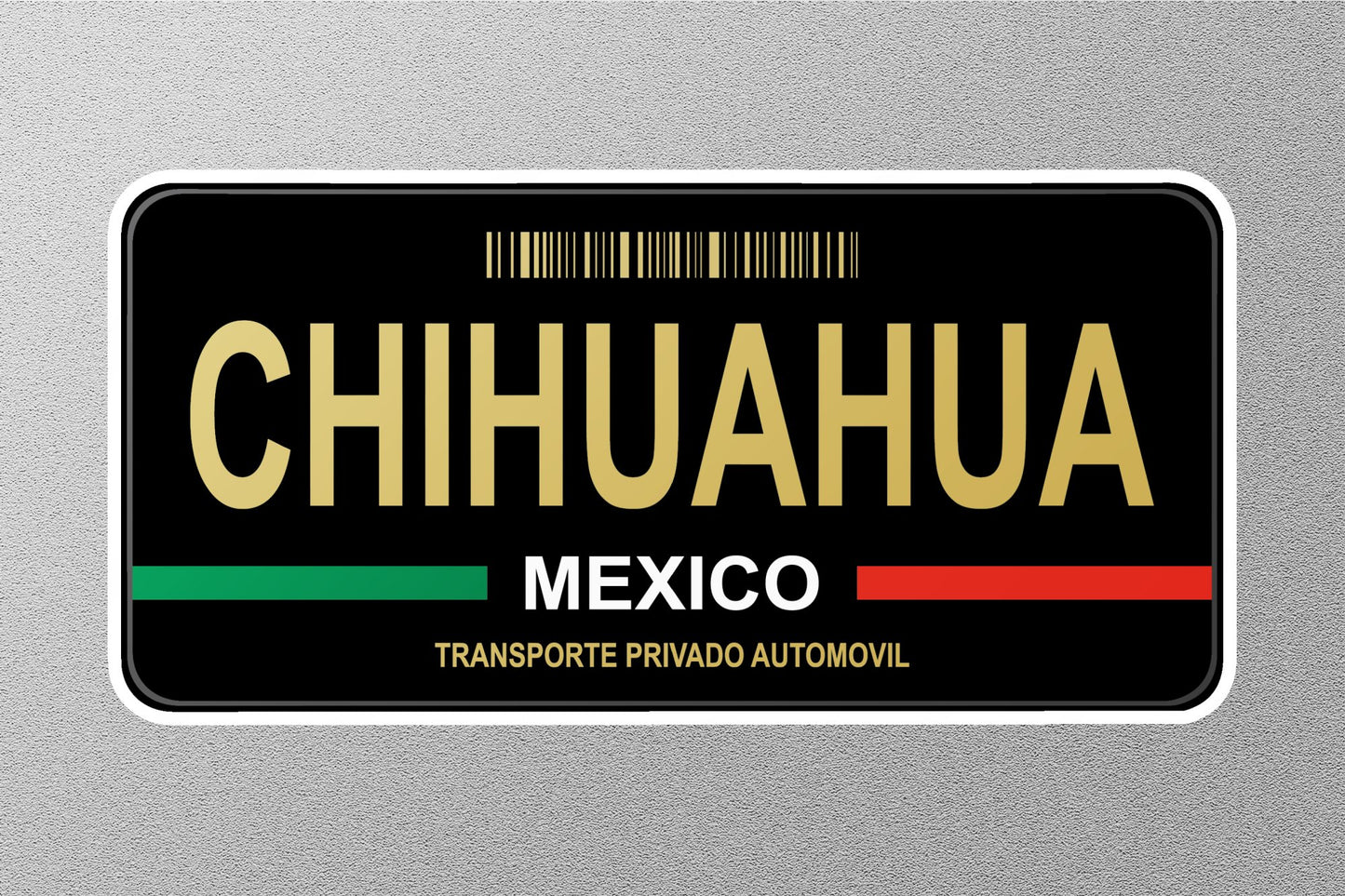Chihuahua Mexico License Plat Sticker