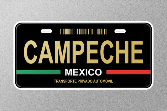 Campeche Mexico License Plat Sticker