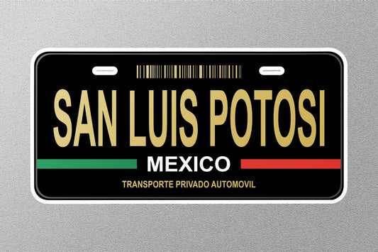 San Luis Potosi Mexico License Plate Sticker