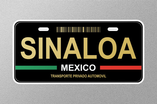 Sinaloa Mexico License Plate Sticker