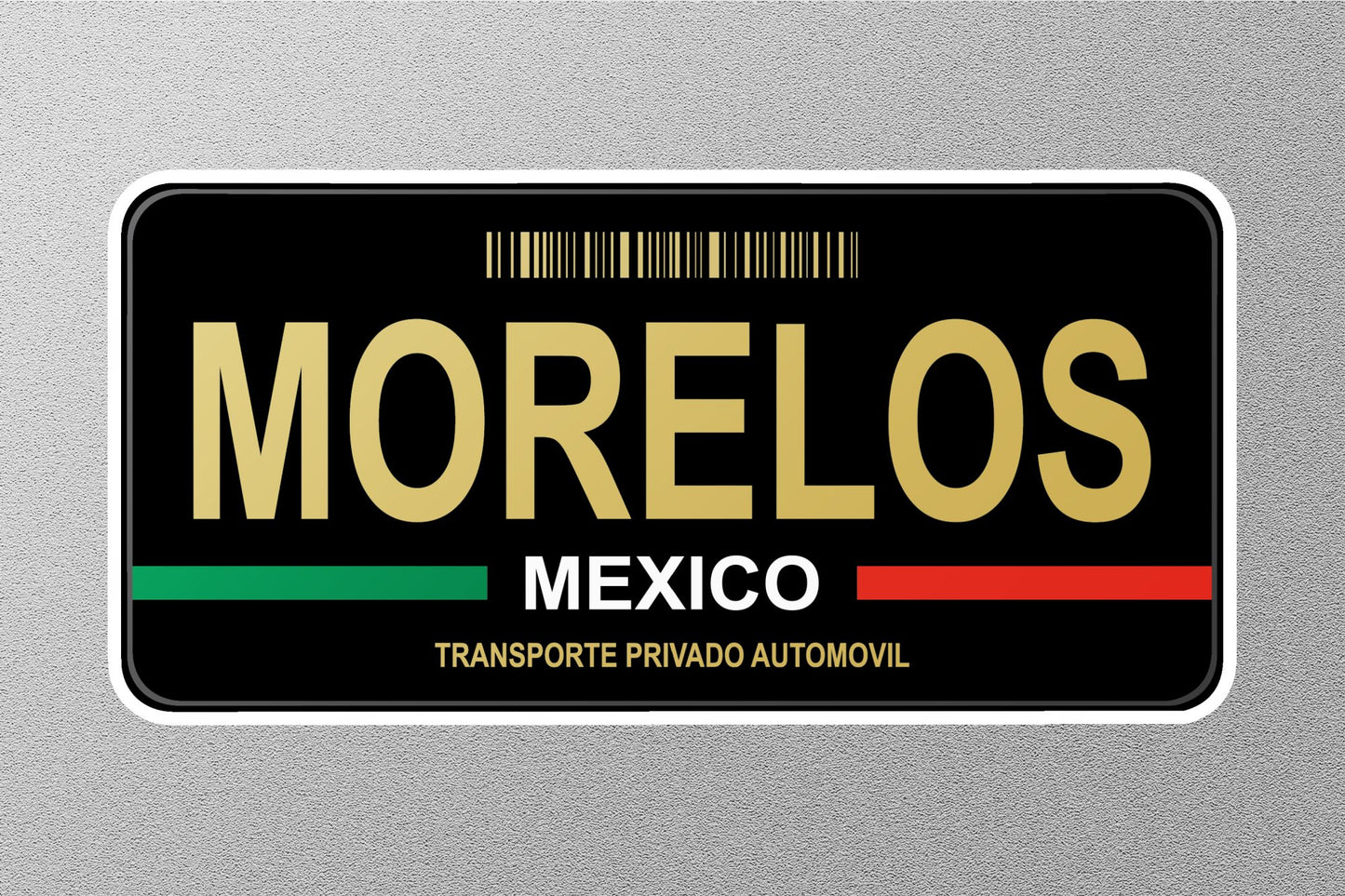 Morelos Mexico License Plate Sticker