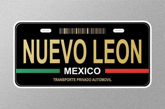 Nuevo Leon Mexico License Plate Sticker