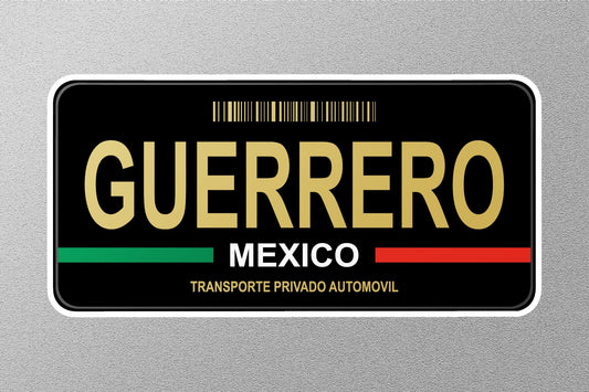 Guerrero Mexico License Plate Sticker