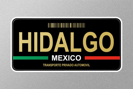 Hidalgo Mexico License Plate Sticker