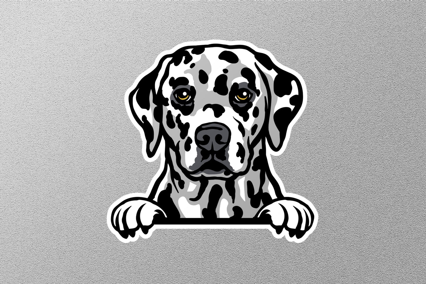 Dalmatian Peeking Vector Dog Sticker