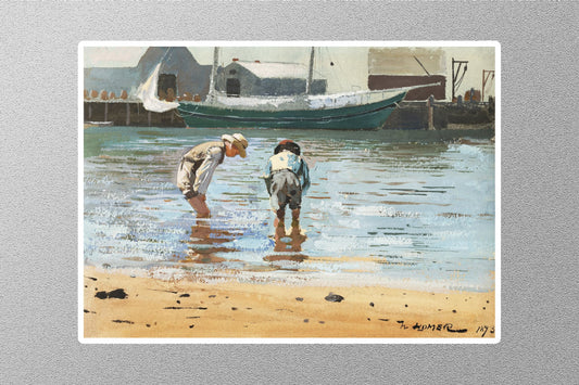 Boys Wading Winslow Homer Sticker