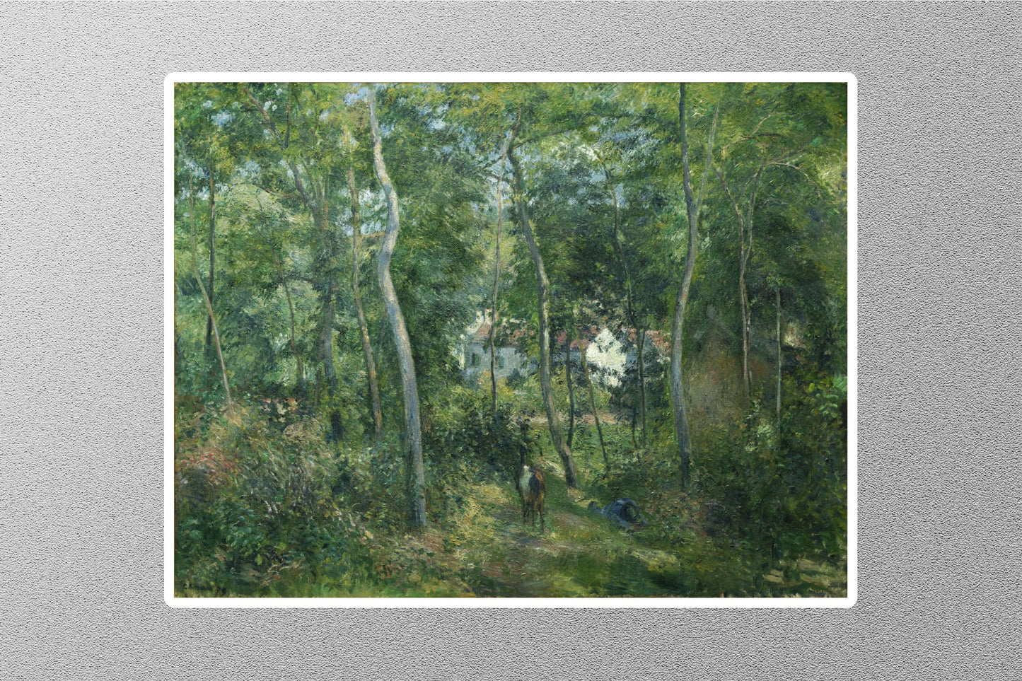 Edge of the Woods Near Le Hermitage Camille Pissarro Sticker