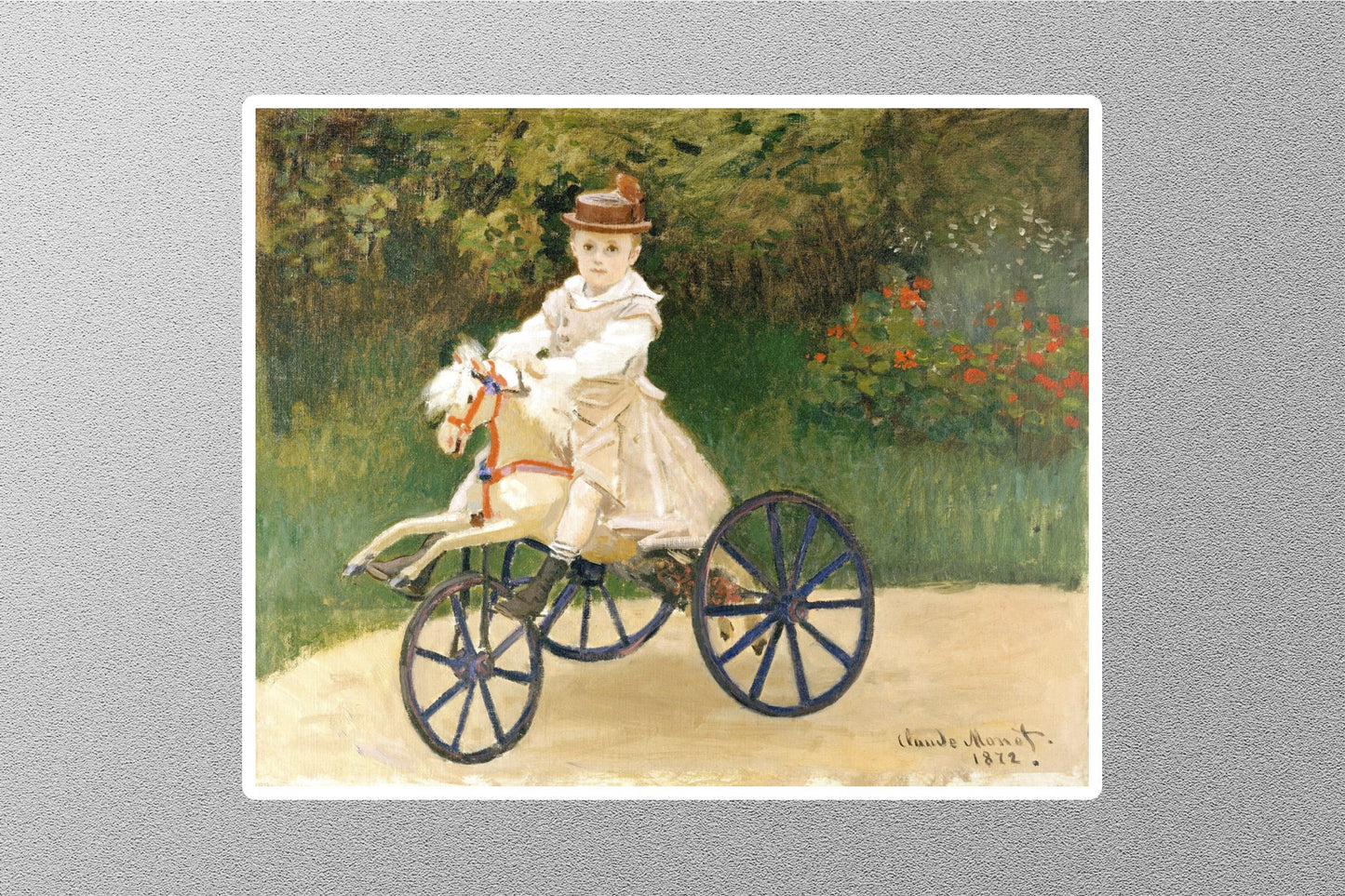 Jean Monet on his Hobby Horse Claude Monet Sticker