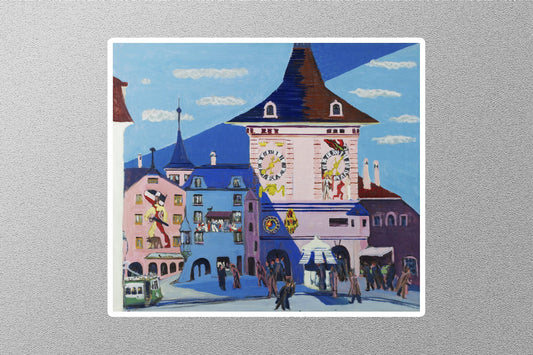 Bern with Belltower Ernst Ludwig Kirchner Sticker