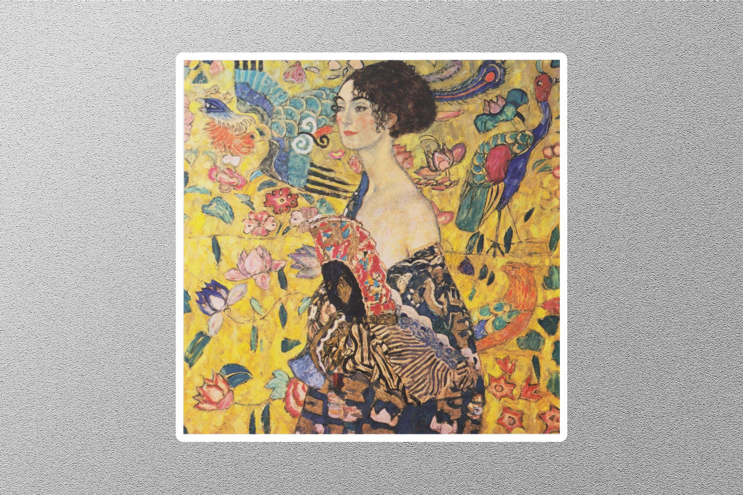 Lady with Fan Gustav Klimt Sticker