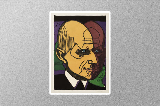 Head of Dr. Bauer 1933 Ernst Ludwig Kirchner Sticker