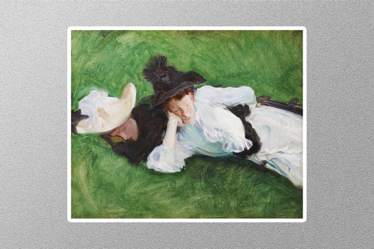Two Girls on a Lawn John Singer Sargent Sticker