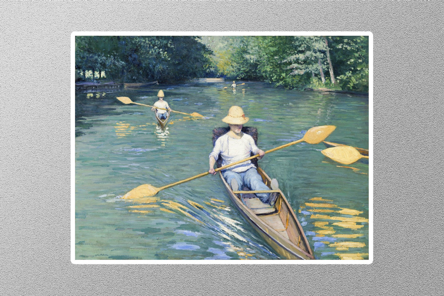 Skiffs on the Yerres Gustave Caillebotte Sticker