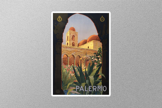 Palermo Sicily Italy Vintage Travel Sticker