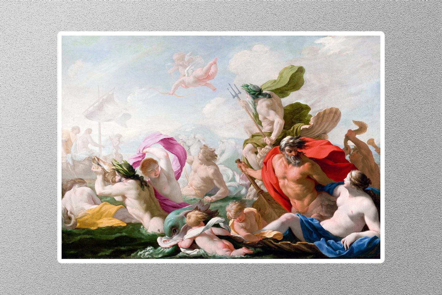 Marine Gods Paying Homage To Love C.1636-8 Eustache Le Sueur Sticker