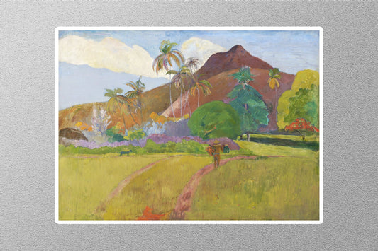 Tahitian Landscape Paul Gauguin Sticker