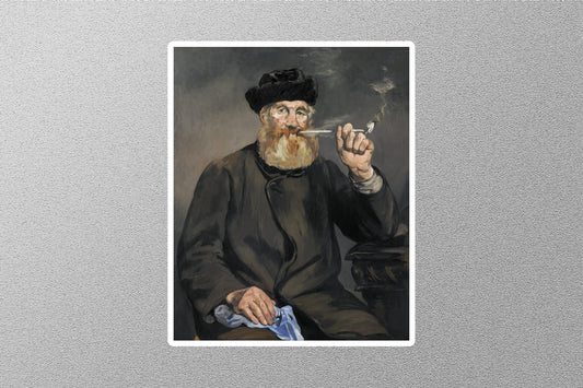 Man Smoking a Pipe Edouard Manet Sticker