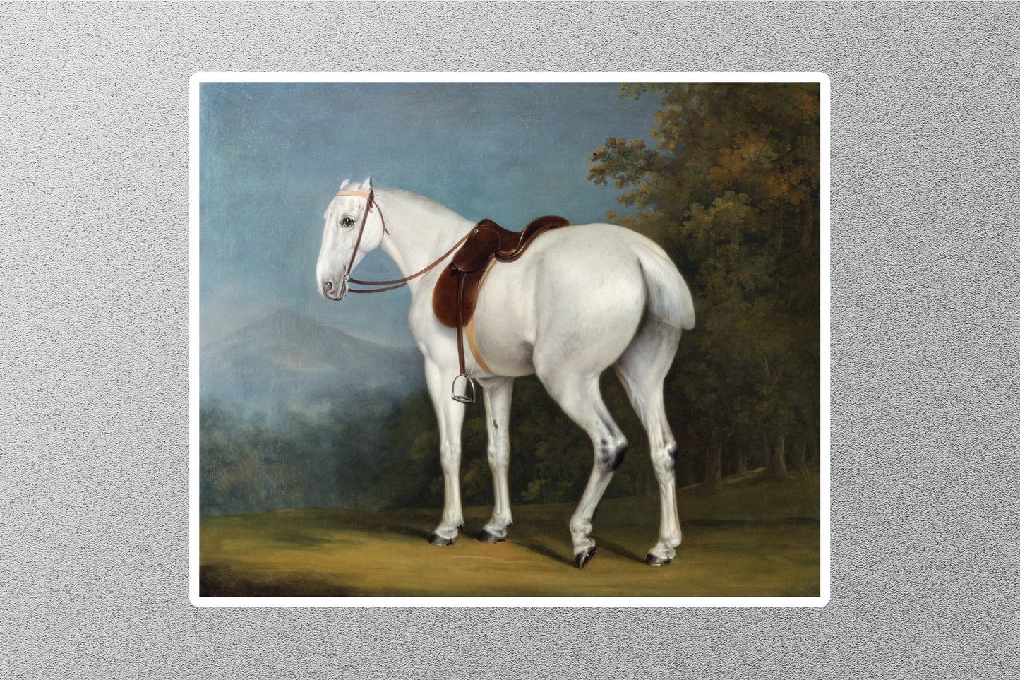 A Lady's Grey Hunter Jacques-Laurent Agasse Sticker
