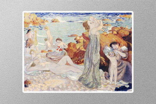 Bathers Pouldu Beach 1899 Maurice Denis Sticker