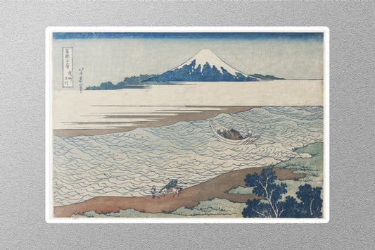 Tama River in Musashi Province Katsushika Hokusai Sticker